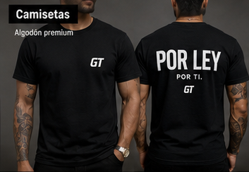Camiseta gráfica con logo blanco por ley por ti